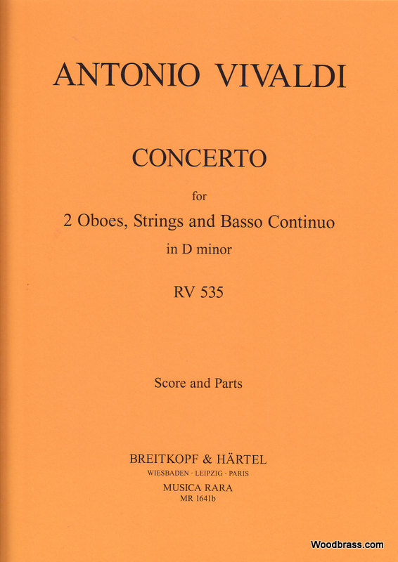 MUSICA RARA Vivaldi Onio - Concerto In D Rv 535 - 2 Oboe, Orchestra
