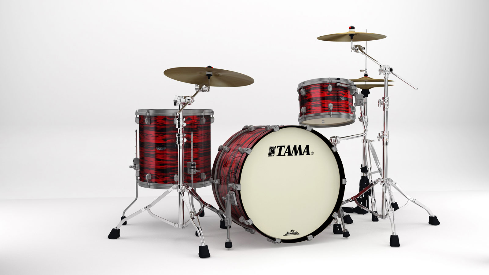 TAMA Starclassic Maple Rock 22 Smoked Black Nickel / Red Oyster