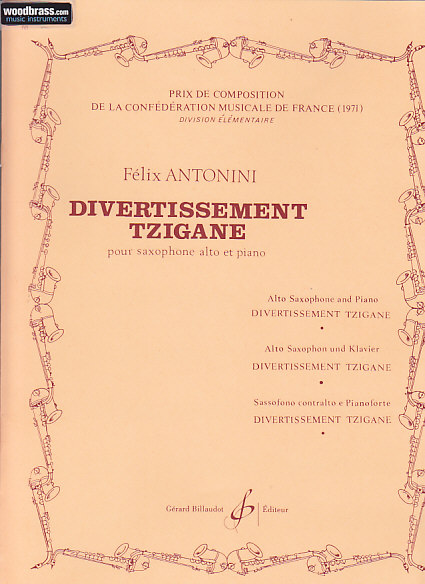 BILLAUDOT ANTONINI - DIVERTISSEMENT TZIGANE - SAXOPHONE