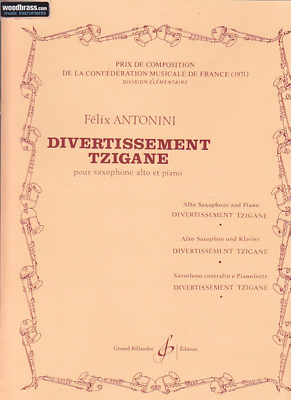 BILLAUDOT Antonini - Divertissement Tzigane - Saxophone