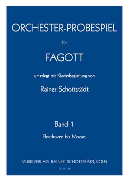 SCHOTT SCHOTTSTADT RAINER - ORCHESTERSTUDIEN VOL.1 - BASSON