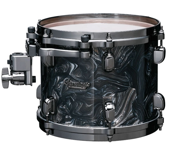 TAMA STARCLASSIC MAPLE 13X9 TOM BLACK NICKEL HARDWARE CHARCOAL SWIRL MRT1309BN-CCL