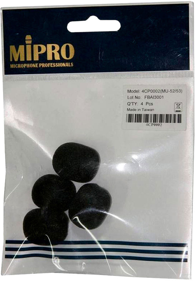 MIPRO 4CP0002 Set of 4 windshields for MU 53 HN microphone