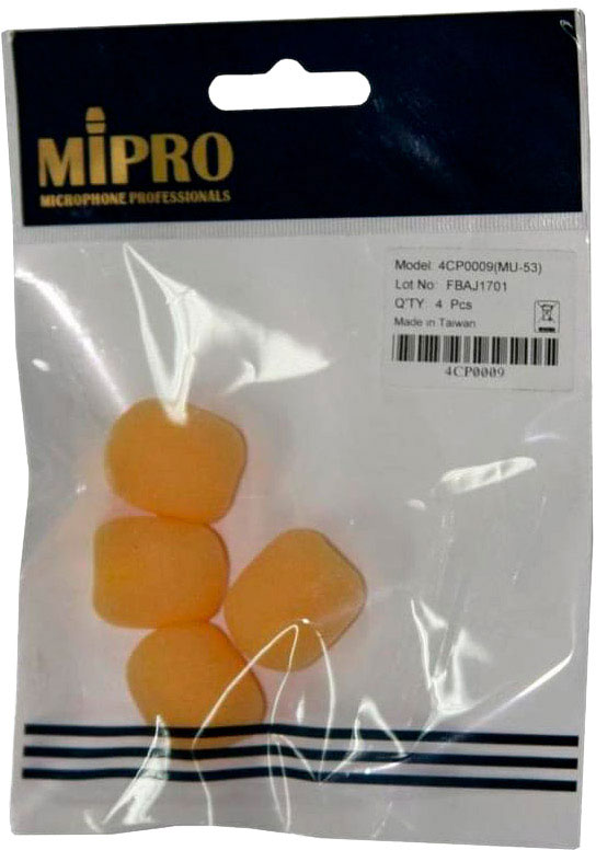 MIPRO 4CP0009 Set of 4 Windshields for MU 53 HNS Microphone