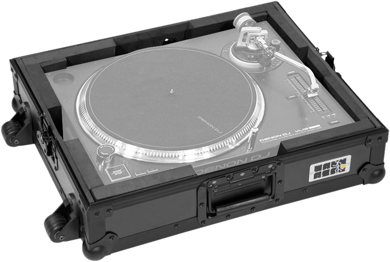 WALKASSE Turntable Trolley Black