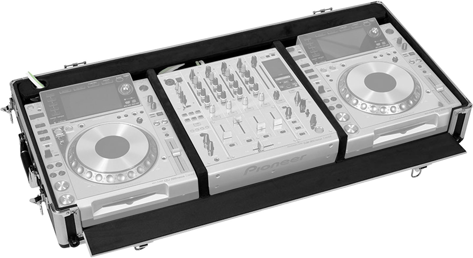 WALKASSE Case Régie 12'' XDJ1000 MKII et DJM750 W Silver