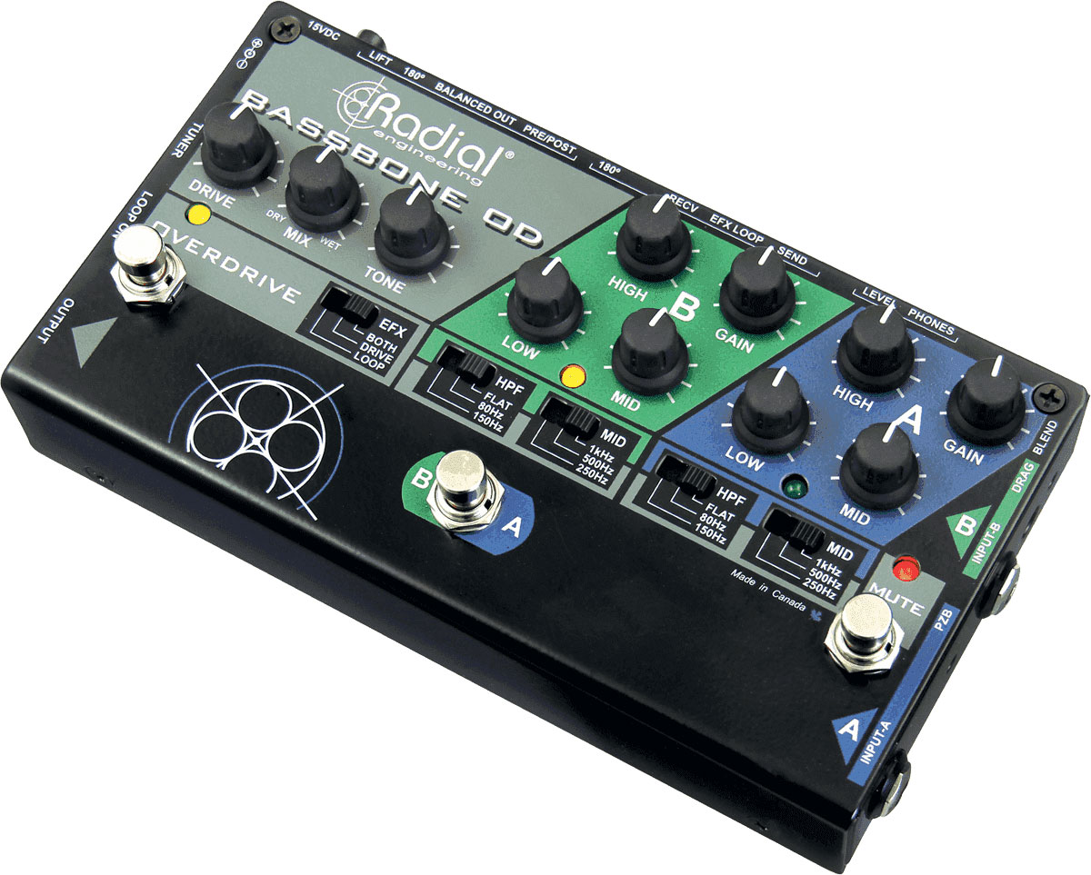TONEBONE PREAMPLI EFFECTS PREAMP 2 BASSES 2 CHANNELS + OD