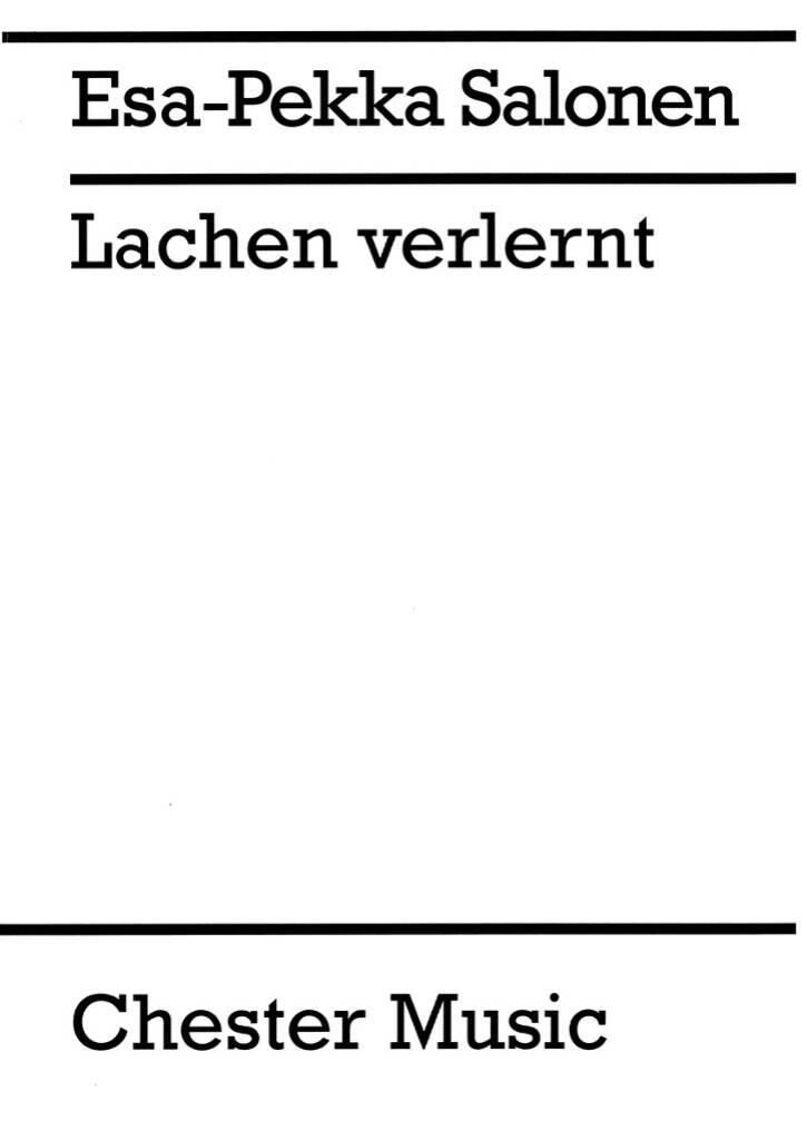 CHESTER MUSIC SALONEN ESA-PEKKA - LACHEN VERLERNT - VIOLON