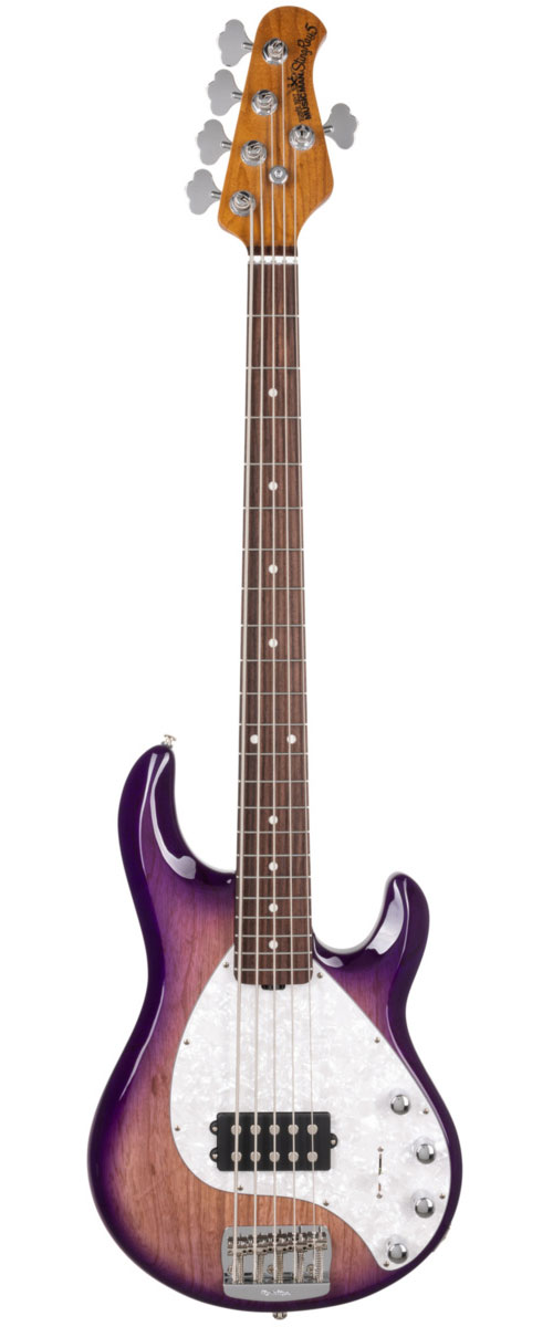 MUSIC MAN STINGRAY SPECIAL 5 - PURPLE SUNSET - ERABLE FLAMME/PALISSANDRE - WHITE PEARLOID PG - CHROME