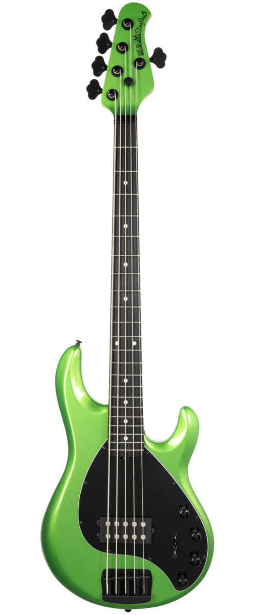 MUSIC MAN STINGRAY SPECIAL 5 - KIWI GREEN - ERABLE FLAMME/EBENE - TETE ASSORTIE - PG NOIR - NOIR