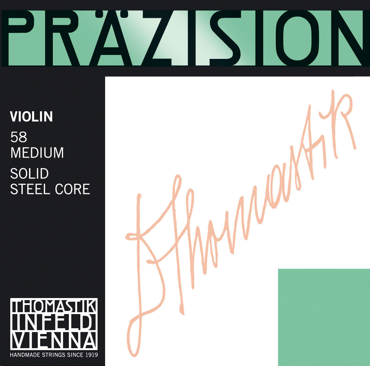 THOMASTIK STRINGS VIOLIN PRAZISION STEEL SOLID CORE MEDIUM 58