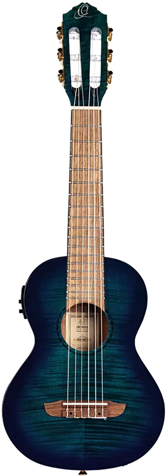 ORTEGA GUITARLELE ORTEGA ACAJOU FLAMME EQ