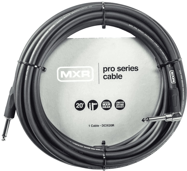 MXR CABLES PRO JACK/JACK INSTRUMENT CABLES 6M ELBOW