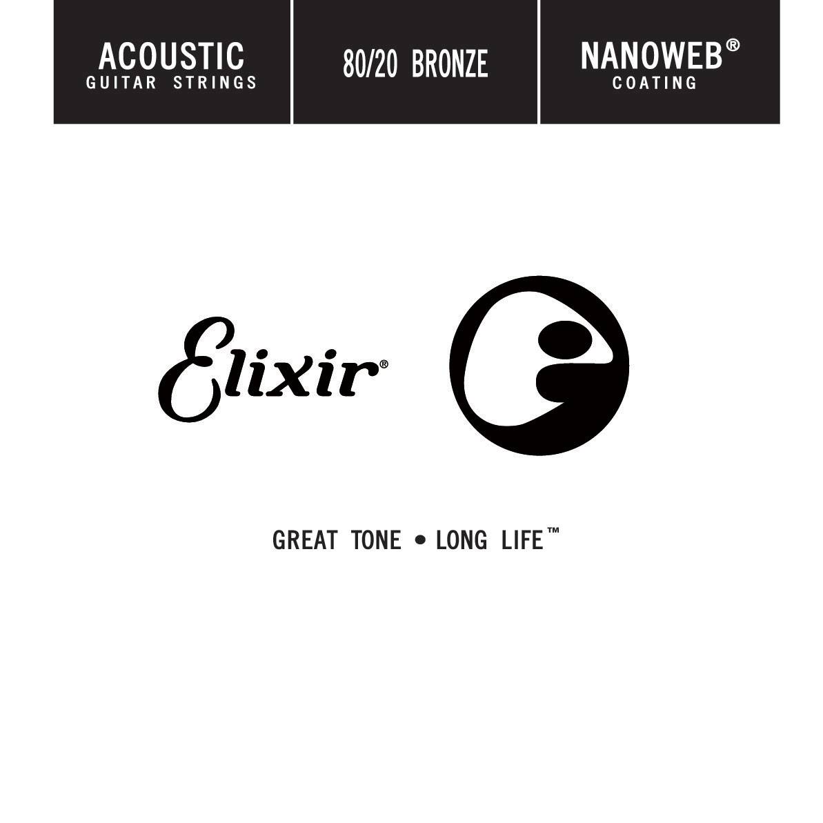 ELIXIR 15142 Nanoweb Acoustique - Corde L'unité 42