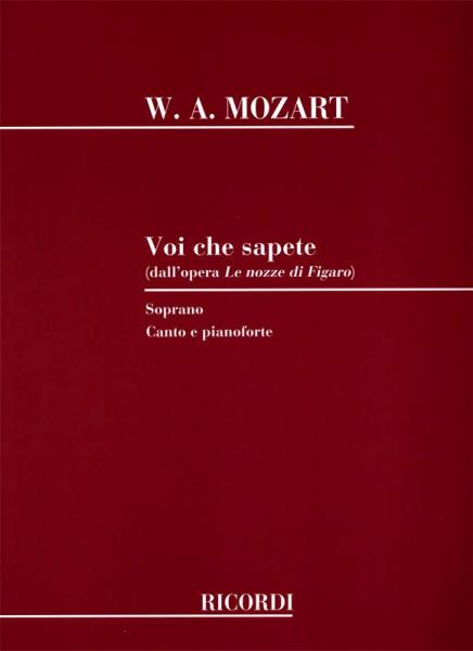 RICORDI MOZART W.A. - LE NOZZE DI FIGARO: VOI CHE SAPETE - CHANT ET PIANO