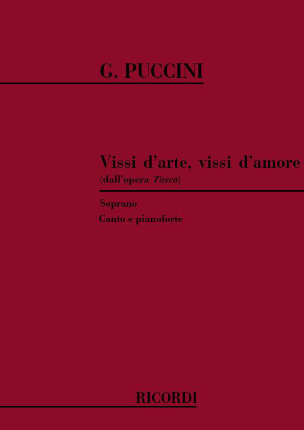 RICORDI PUCCINI G. - VISSI D'ARTE VISSI D'AMORE - CHANT ET PIANO