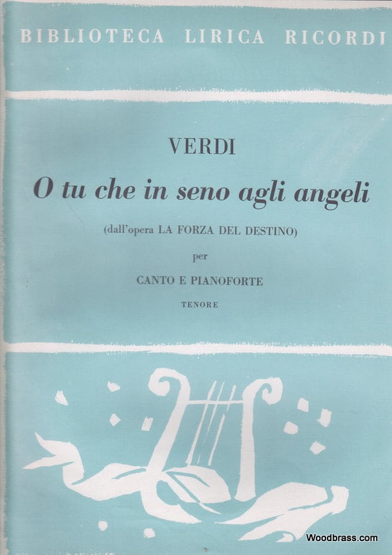 RICORDI VERDI G. - O TU CHE IN SENO AGLI ANGELI - CHANT & PIANO