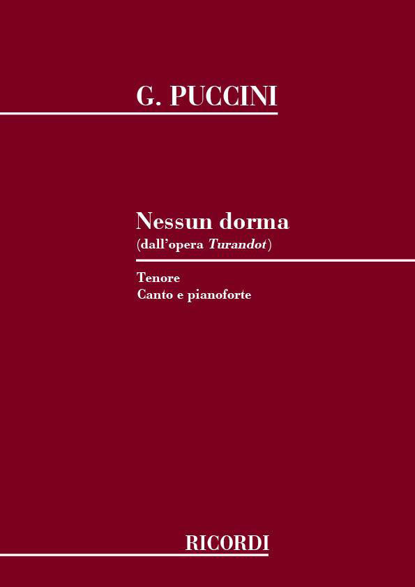 RICORDI PUCCINI G. - NESSUN DORMA - CHANT ET PIANO