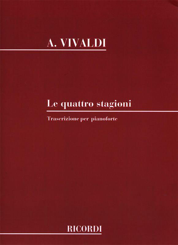 RICORDI Vivaldi A. - Concero Delle Raccolte - Piano