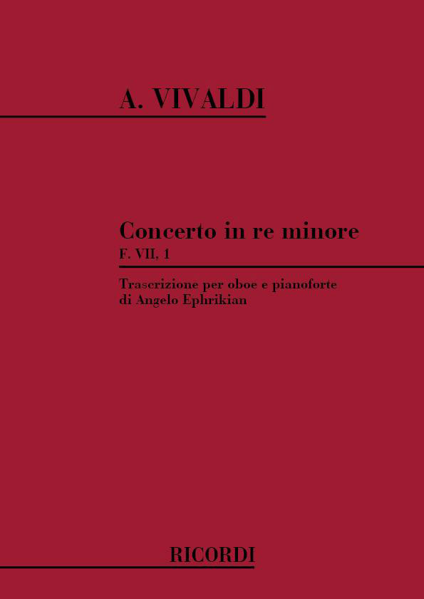 RICORDI VIVALDI A. - CONCERTO IN RE MIN. OP.VIII N.9 - HAUTBOIS ET PIANO