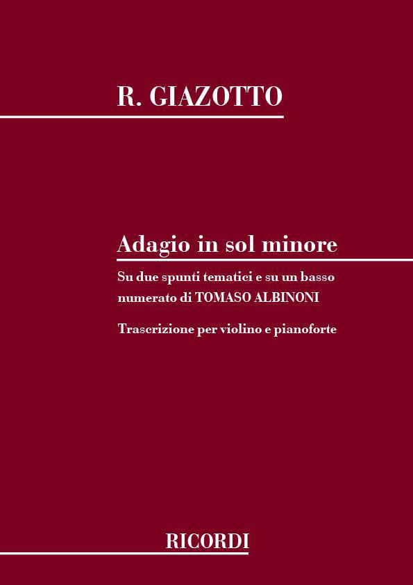 RICORDI GIAZOTTO R. - ADAGIO IN SOL MINORE, PER ARCHI E ORGANO