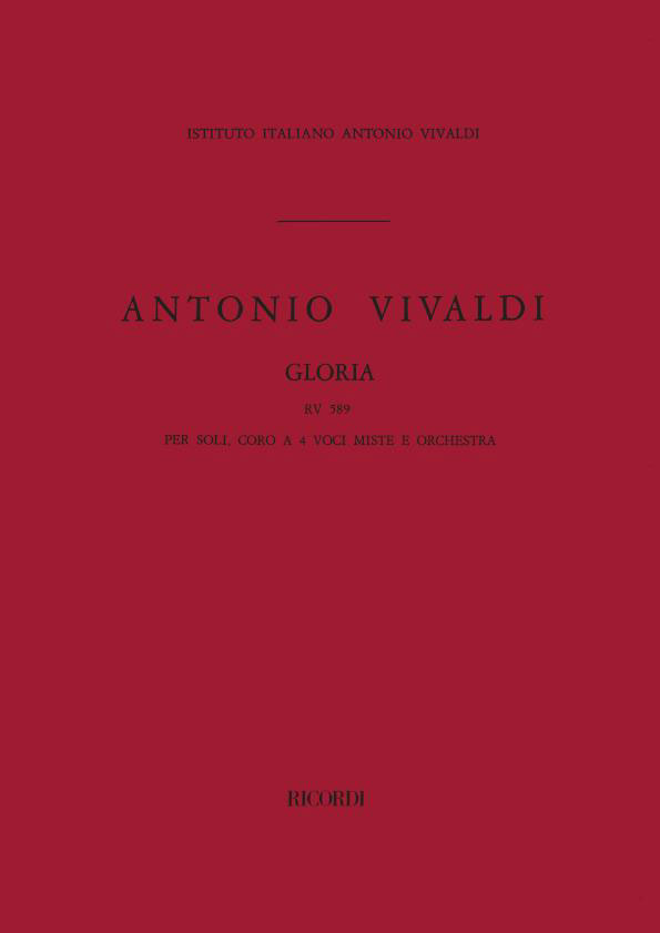 RICORDI VIVALDI A. - GLORIA RV 589 - CONDUCTEUR