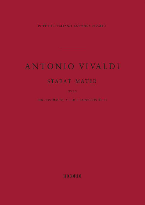 RICORDI Vivaldi A. - Stabat Mater RV 621 - Orchestra