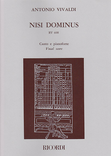 RICORDI VIVALDI NISI DOMINUS, RV 608, CANTO E PIANOFORTE