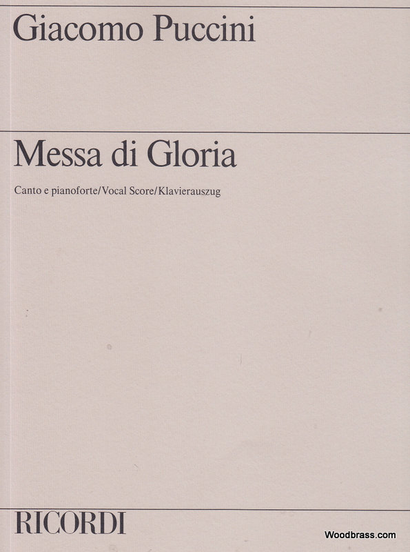 RICORDI PUCCINI G. - MESSA DI GLORIA - CHANT ET PIANO