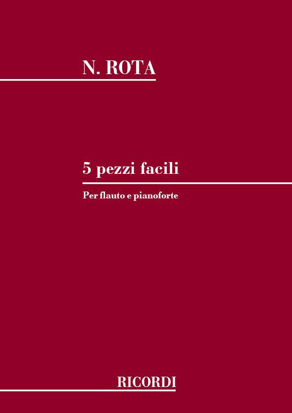RICORDI ROTA N. - 5 PEZZI FACILI - FLUTE ET PIANO