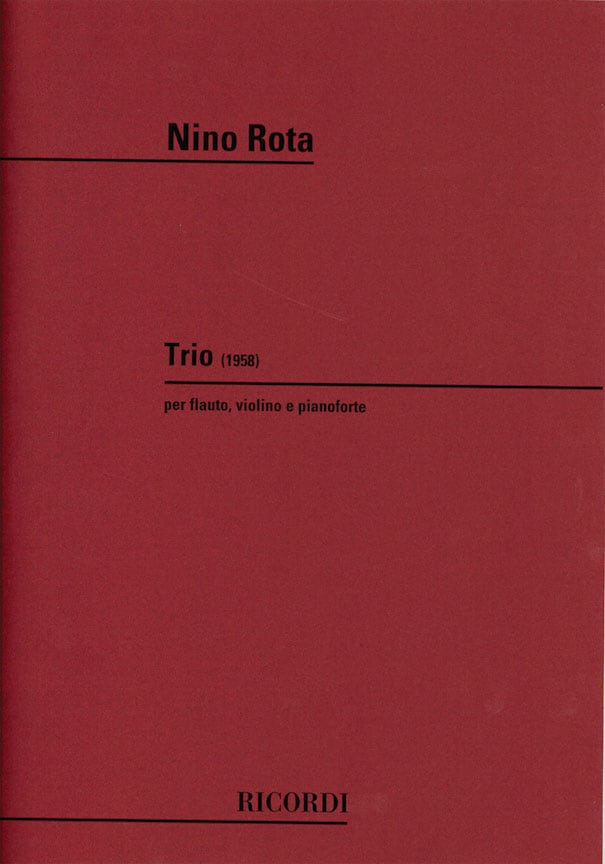 RICORDI ROTA N. - TRIO - FLUTE, VIOLON ET PIANO
