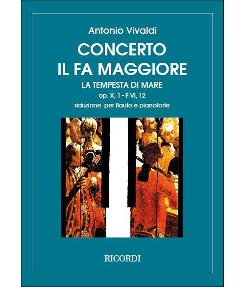 RICORDI VIVALDI A. - CONCERTO IN FA - LA TEMPESTA DI MARE OP X N 1 - FLUTE ET CORDES
