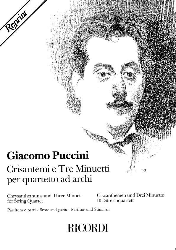 RICORDI PUCCINI G. - CRISANTEMI E 3 MINUETTI - QUATUOR A CORDES