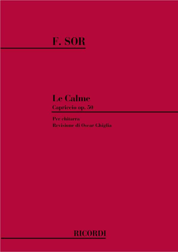 RICORDI SOR F. - CALME CAPRICCIO OP.50 - GUITARE