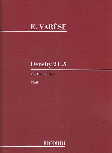 RICORDI VARESE EDGAR - DENSITY 21.5 POUR FLûTE SEULE