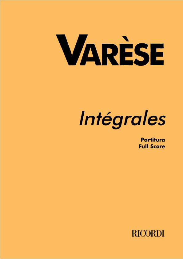 RICORDI Varese E. - Integrales - 11 Instruments A Vent et Percussion