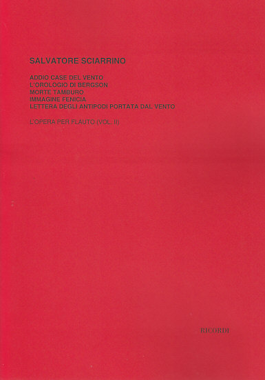 RICORDI SCIARRINO S. - L'OPERA PER FLAUTO VOL. 2 - FLUTE