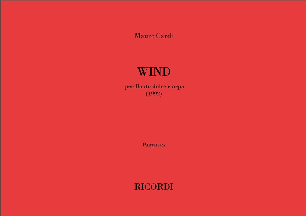 RICORDI MAURO CARDI - WIND - FLUTE A BEC & HARPE
