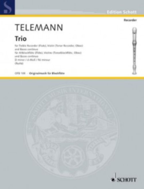 SCHOTT TELEMANN - TRIO D-MOLL