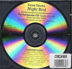 TANAKA K. - NIGHT BIRD - ALTO SAX/ELECTRONICS - CD SEUL