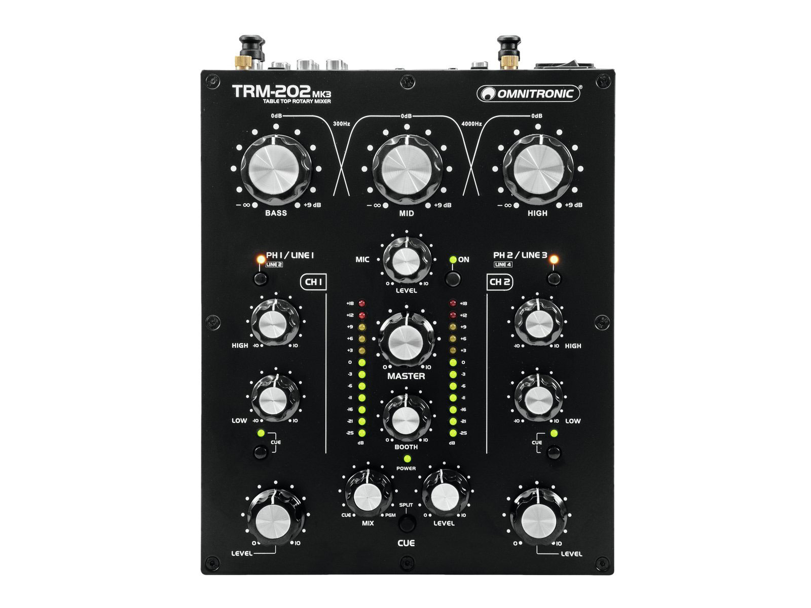 OMNITRONIC TRM-202MK3 - 2-KANAALS ROTERENDE MIXER