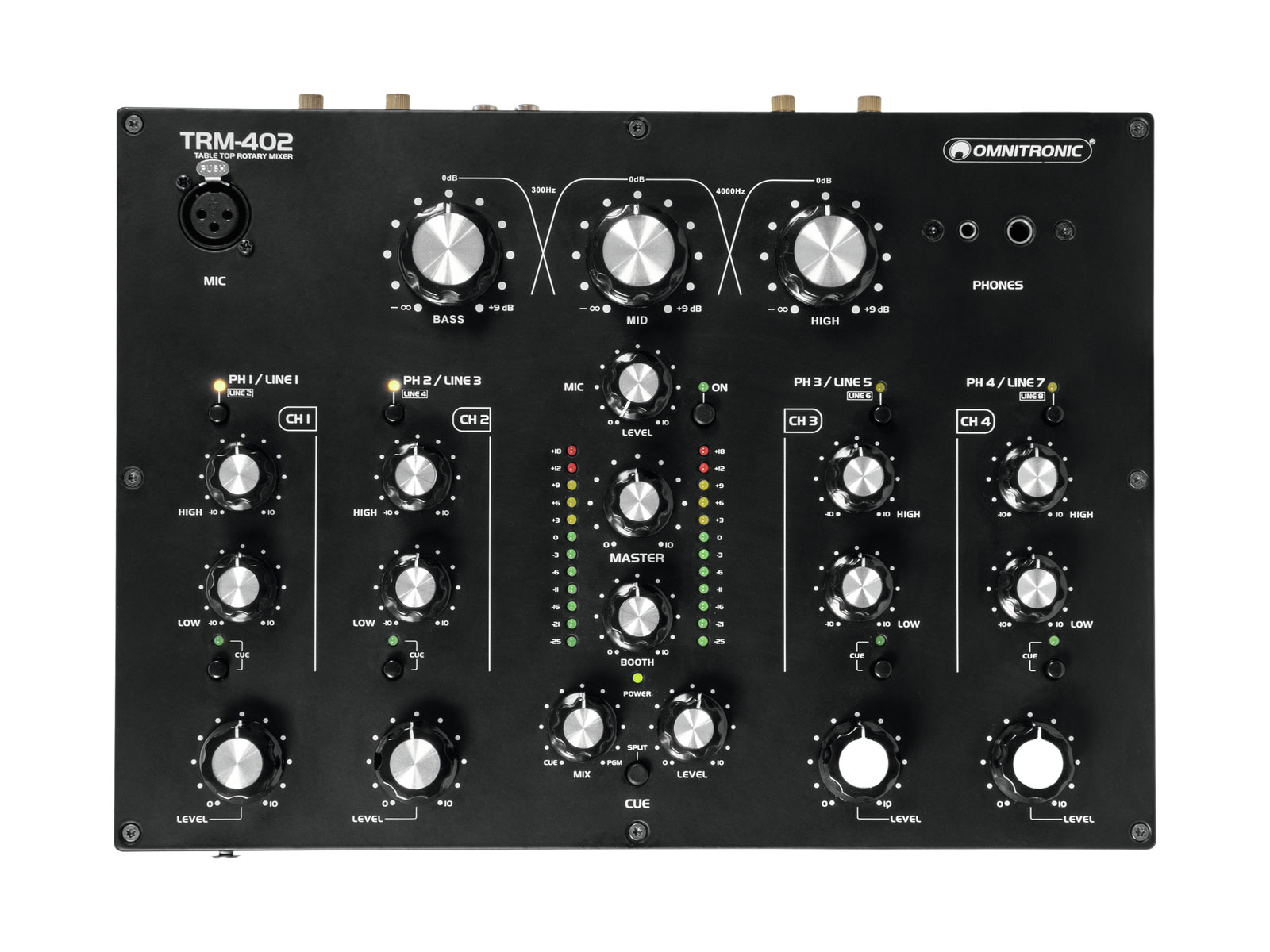 OMNITRONIC TRM-402MK3 - MISTURADOR ROTATIVO DE 4 CANAIS