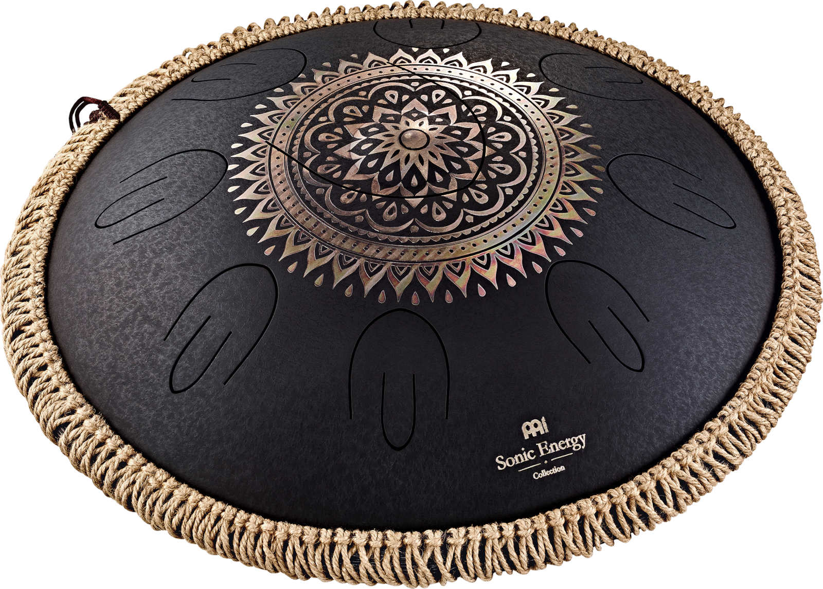 SONIC ENERGY Octave Steel Tongue Drum Noir + Gravure D Kurd