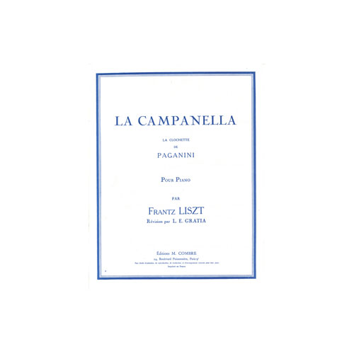 COMBRE LISZT FRANZ - LA CAMPANELLA - PIANO
