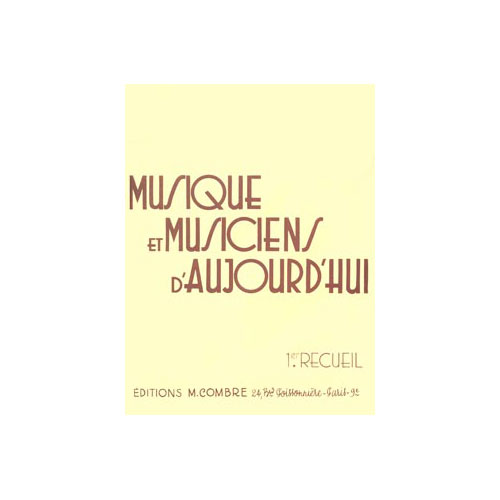 COMBRE Musique et Musiciens Vol.1 - Piano