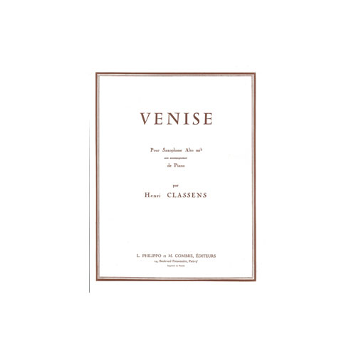 COMBRE CLASSENS HENRI - VENISE - SAXOPHONE ET PIANO