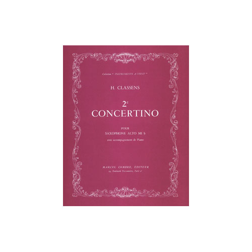 COMBRE Classens - Concertino No.2 - Saxophone et Piano