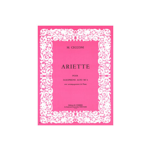 COMBRE Cecconi - Ariette - Saxophone et Piano
