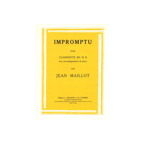 COMBRE MAILLOT JEAN - IMPROMPTU - CLARINETTE ET PIANO