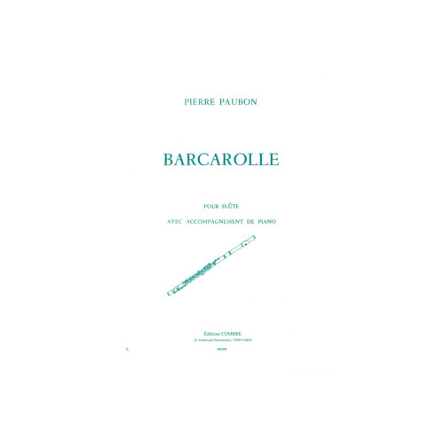 COMBRE Paubon - Barcarolle - Flûte et Piano